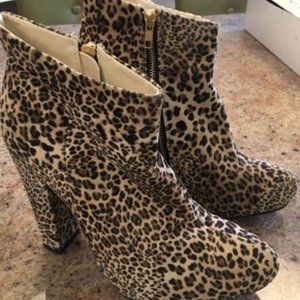 Diba Leopard Print Booties